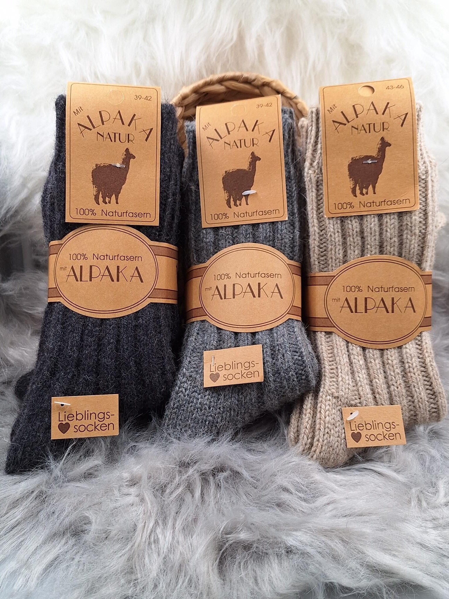 GoWith 2 Paia Di Comodi Calzini Invernali In Lana Di Alpaca, Per - Foto 8