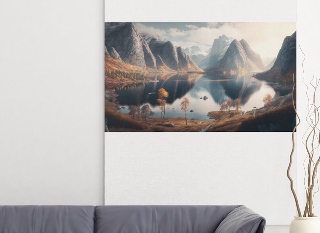 Leinwand Nordic Design Fjorde Skandinavien Kunst Bilder - Etsy.de