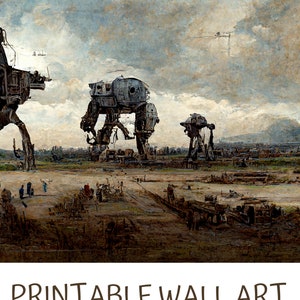 Printable wall art | Star Wars Imperial Walker Renaissance Style | Concept | Instant Download | High Quality | Different Sizes