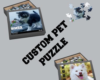 Aangepaste personaliseer hond/kat fotopuzzel Aangepaste puzzel van uw huisdier cadeau voor dierenliefhebbers verjaardag jubileum dierenvriend 120.252.500 stuks