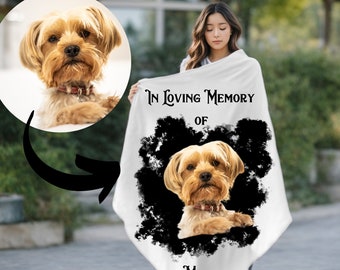 Personalized Pet Memorial blanket Custom pet loss memorial custom dog blanket custom loss of pet  memorial keepsake custom cat blanket gift