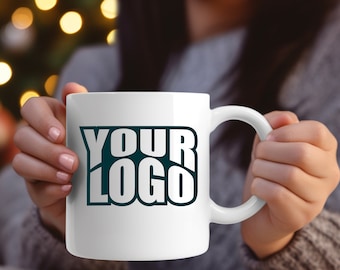 Custom logo coffee mug/ add your own logo/ business logo/ custom mug/ branding, Branding Gift, Corporate Promotional Item, custom gift, gift