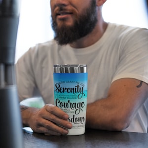Serenity prayer tumbler
