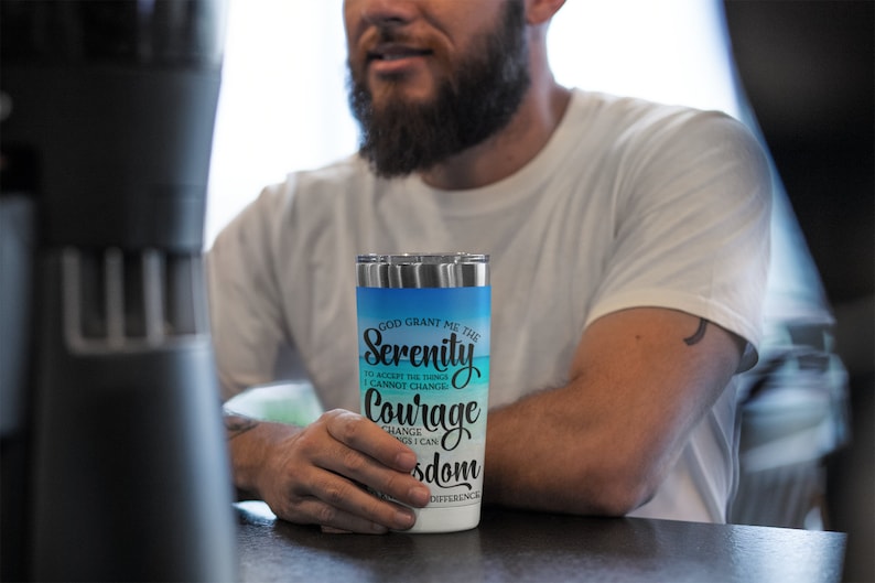 Serenity prayer tumbler