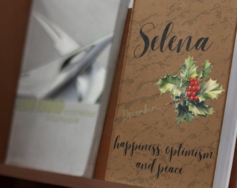 Diario personalizado de flores de nacimiento, flor del mes de nacimiento, diario personal, regalo de cumpleaños, regalo de Navidad, regalo para ella, amantes de la escritura, regalo