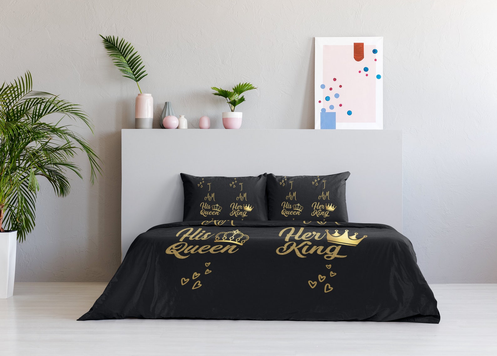I Am Her King and I Am His Queen Three Piece Duvet Cover Set for Bed ...