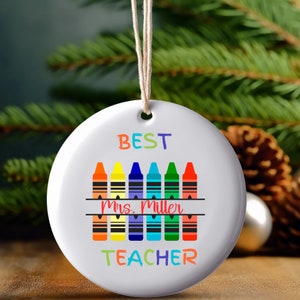 Best Teacher Ornament, Personalized, appreciation, teacher gift, Christmas Decoration, Custom Teacher Gift, Holiday Keepsake, teacher gift