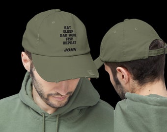 Personalized Distress Dad Hat, Custom Father's Day Cap, Hobby Dad Hat, Custom Name, Gift For Him,custom hobby or text, dad, husband,baseball