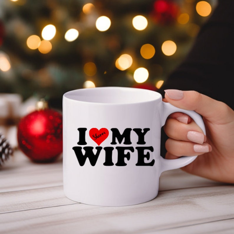 Personalized / Custom I Love My Fiance Coffee Mug, Morphing, Valentine