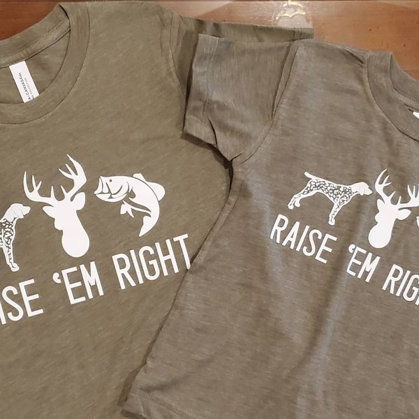 Raise Em Right Infant Tee | Baby Hunting Fishing Shirts | GSP
