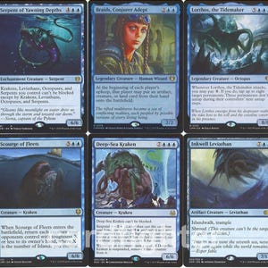 Custom Kraken Sea Monster Tribal Commander EDH Deck - Braids, Conjure - MTG Magic Cards