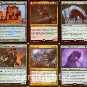 Custom Werewolf Tribal Commander EDH Deck - Tovolar, Dire Overlord - MTG Magic
