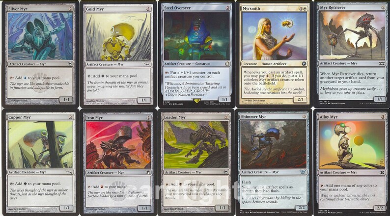 Custom Myr Tribal Artifact Commander EDH Deck - Urtet, Remnant of ...