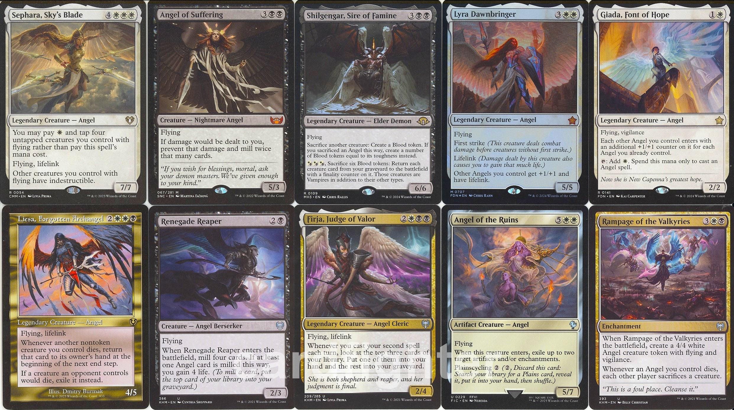 Baraja personalizada Orzhov Angel Aristocrats Commander EDH - Shilgengar, Sire of Famine