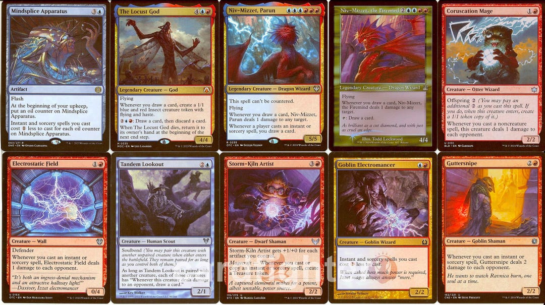 Spellslinger Draw Engine Custom Card Draw Spellslinger Commander EDH Deck - Niv-mizzet, Parun ...