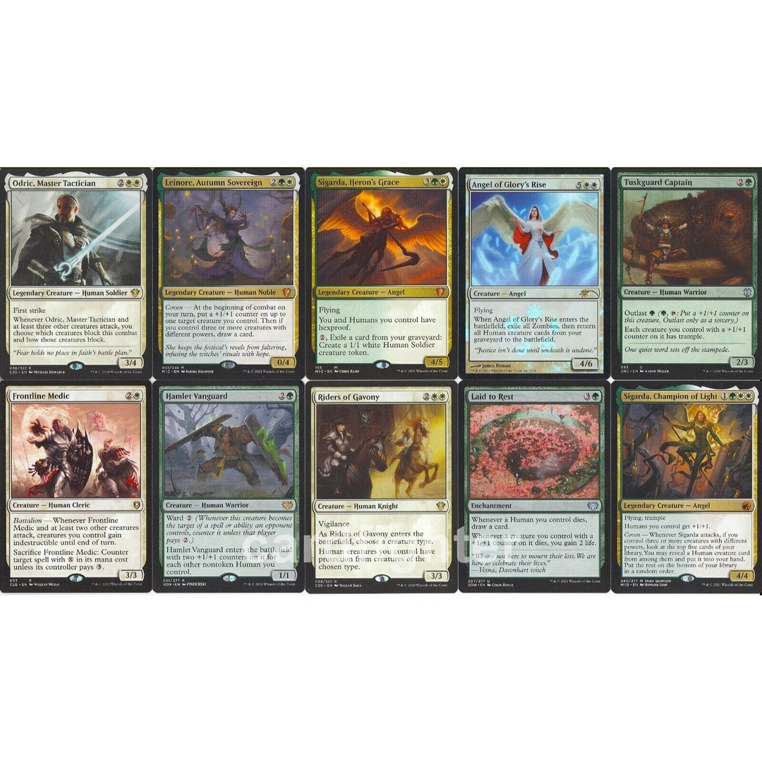 Human Tribal Commander EDH Deck Sigarda, Heron's Grace MTG 1/1 Counter