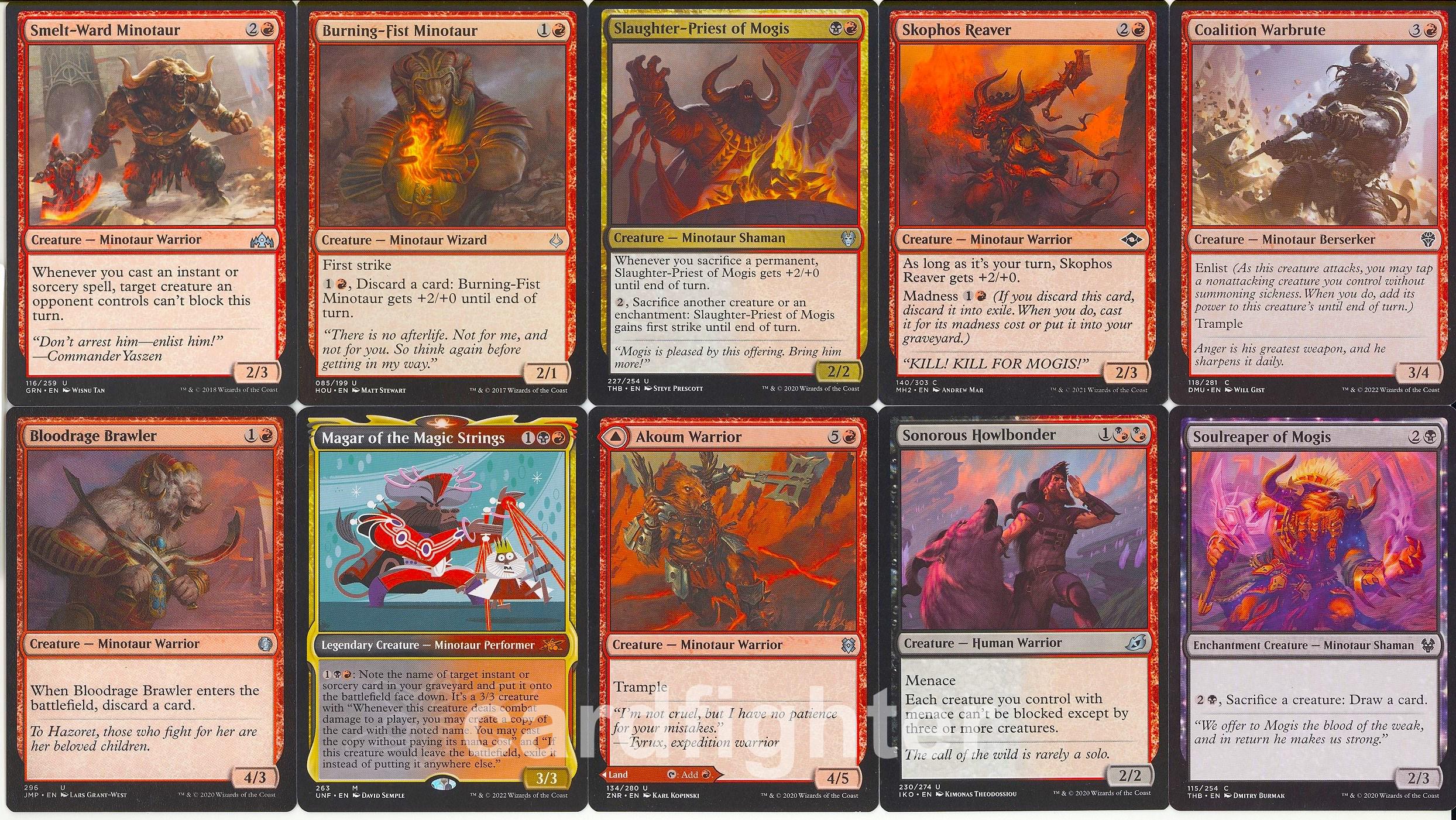mtg minotaur commander deck Warhammer Bloodhorn Battalion Commander Deck Custom Commander Deck*** Firesong and