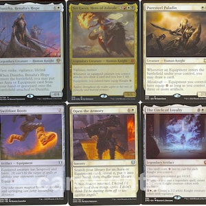 Custom Knight Equipment Tribal Commander EDH Deck -  Syr Gwyn, Hero of Ashvale - MTG
