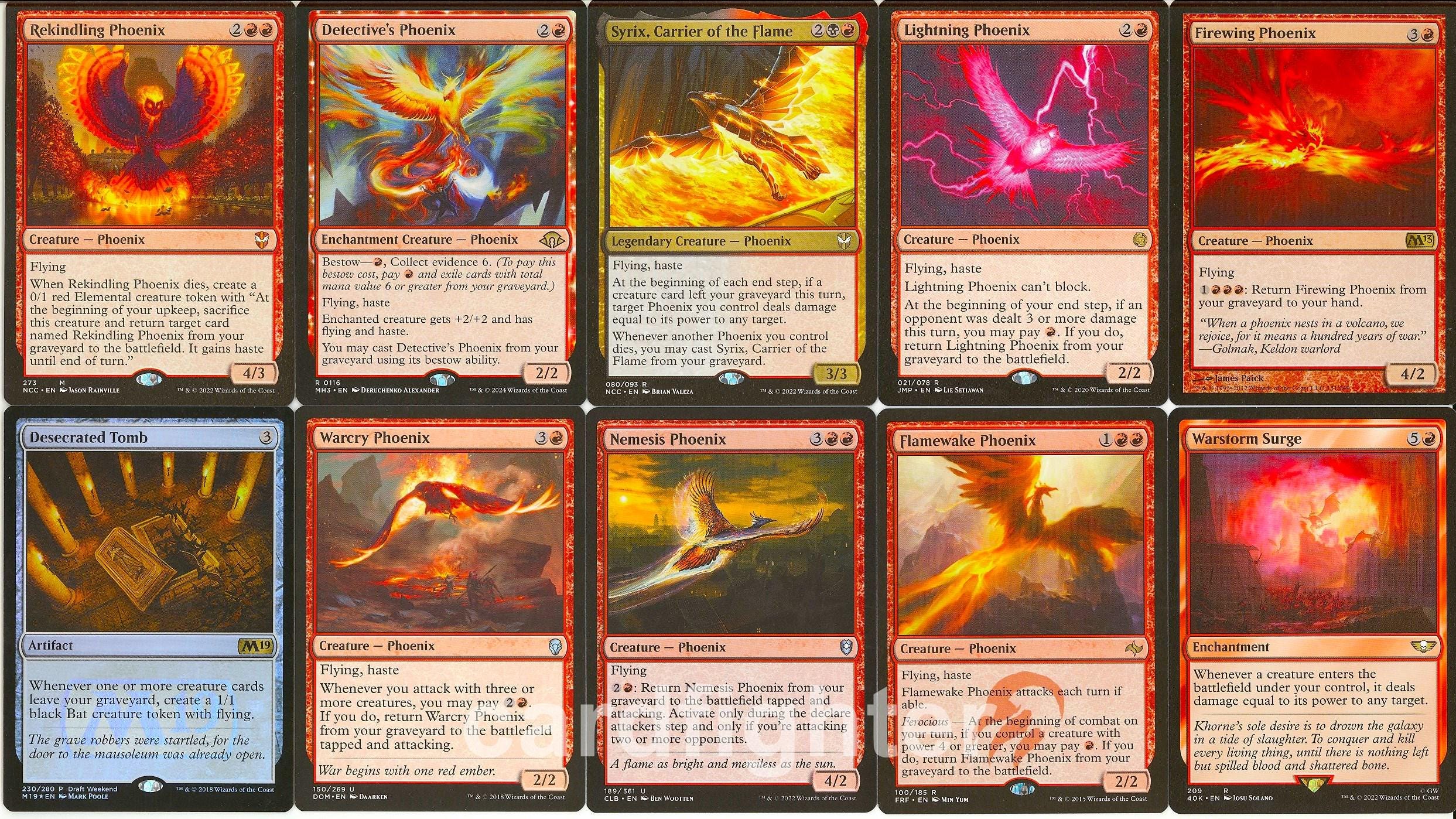 mtg all phoenix cards Aurora Phoenix - Commander Legends