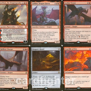 Custom Red Dragon Tribal Commander EDH Deck - Lathliss, Dragon Queen - MTG Magic