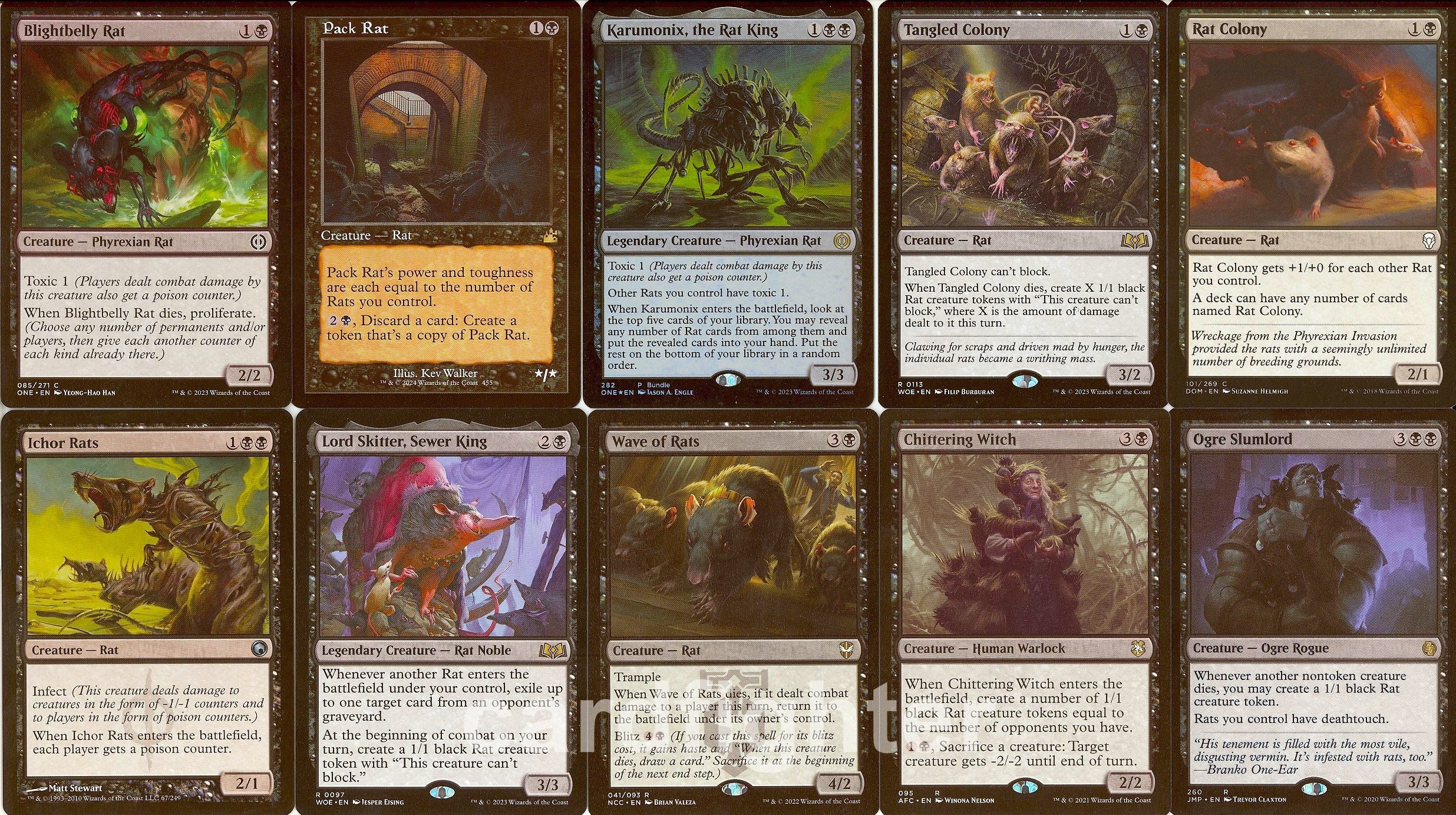 Rats Tribal Commander EDH Deck Karumonix, the Rat King Poison Counter