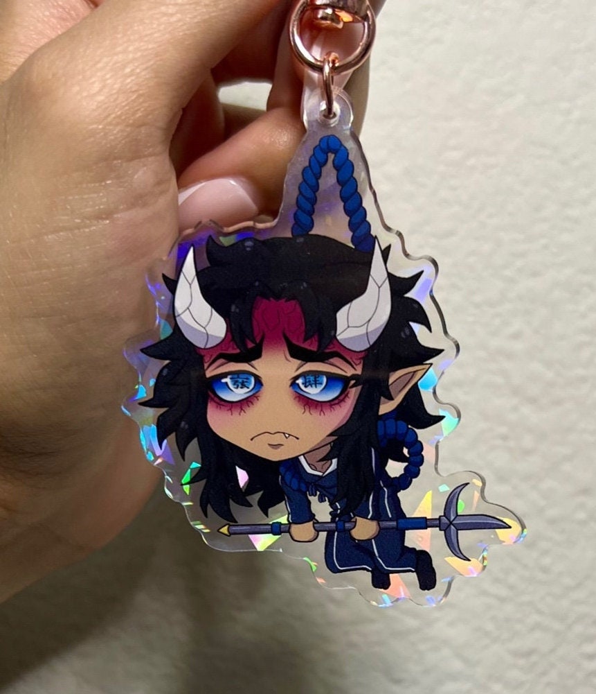 Aizetsu Acrylic Holographic Keychain - Etsy