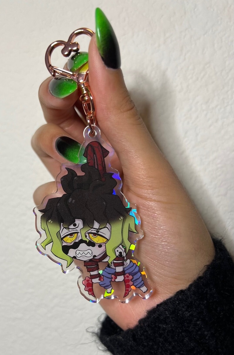 Gyutaro Acrylic Holographic Keychain Etsy