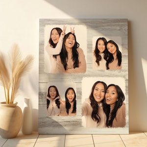 Custom Collage Canvas, Custom Photo Collage Poster For Family Christmas Gifts, Collage Print Decor, Photos Canvas, Family Photo For Him/Her