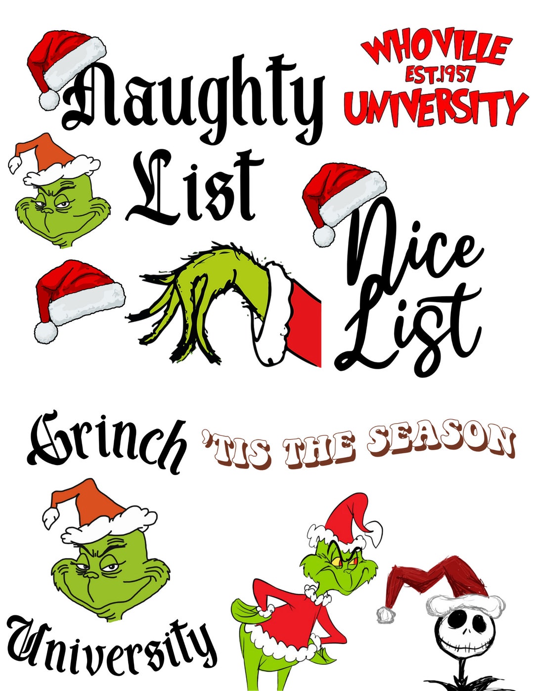 Christmas Transparent PNG Files Grinch Preppy Cute Etsy Il 1080xN.5512454019 2vkc