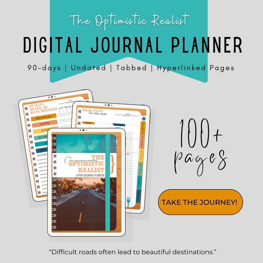 90 Day Journal Planner Combo, Undated Digital Planner, Digital Planner