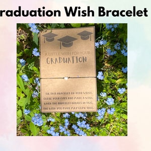 Graduation Wish Bracelet, Toddler graduation gift, Kindergarten graduation gift,