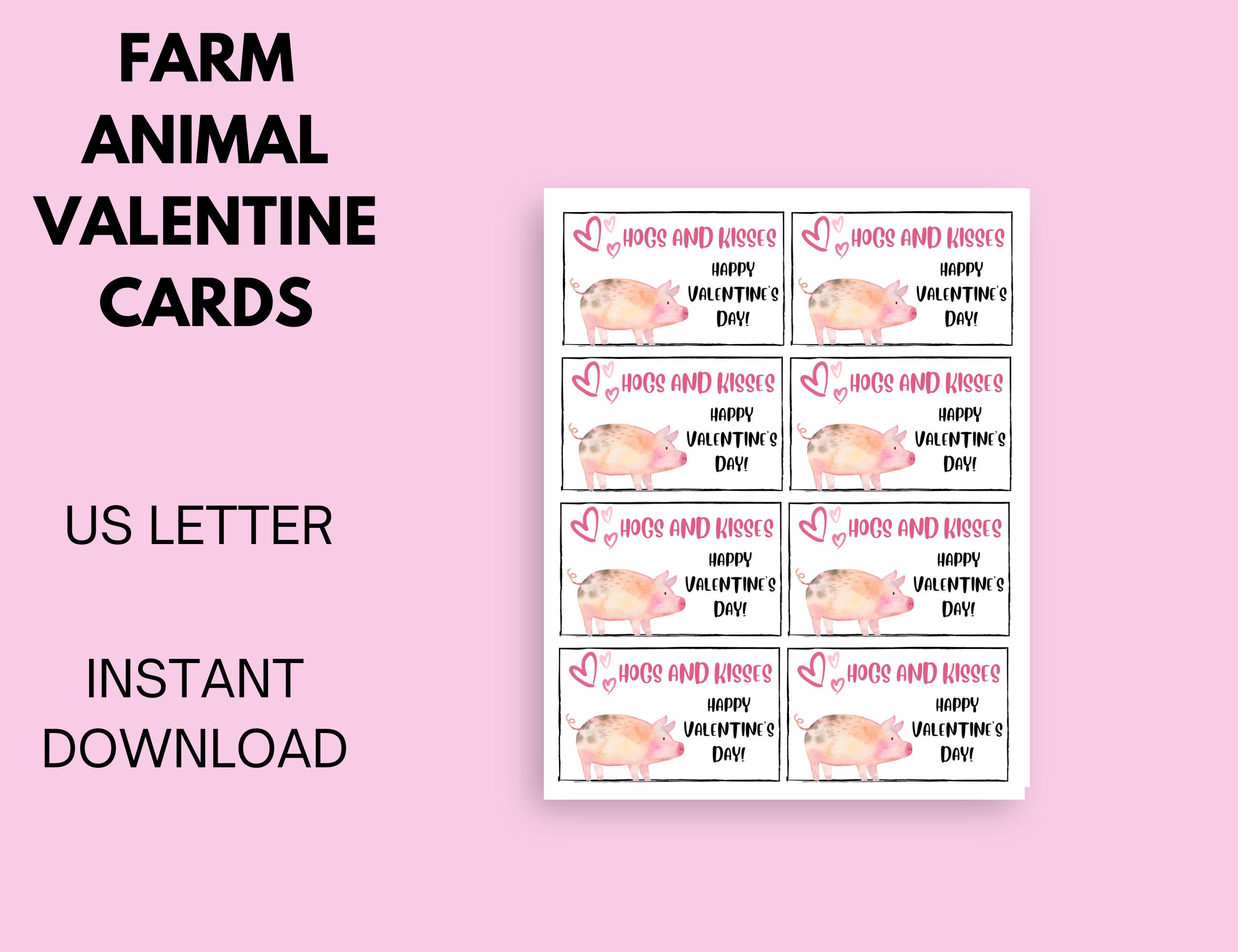 Funny Valentine Printable Valentine Farm Animal Valentine Cards Funny Valentine Printable Valentine Farm Animal Valentine Cards