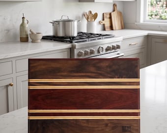 Handcrafted Walnut and Bloodwood Charcuterie Board | 18x12x1 Artisan Cutting Board