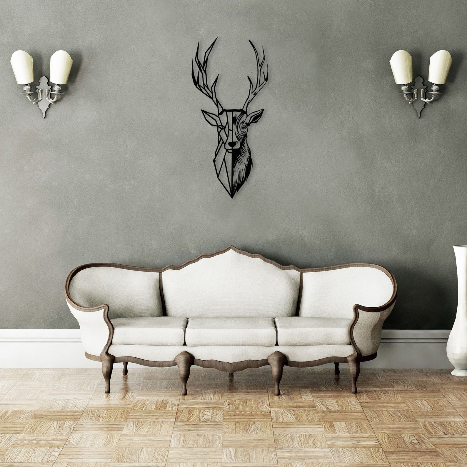 Metal Deer Wall Art Stag Head Wall Art Deer Skull Metal Art Etsy