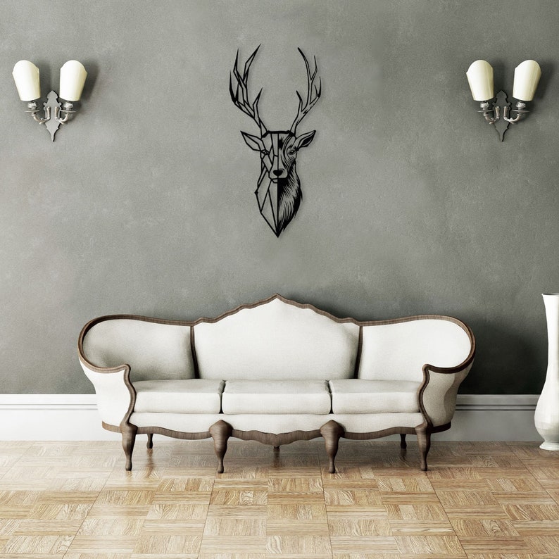 Metal Deer Wall Art Stag Head Wall Art Deer Skull Metal Art Etsy
