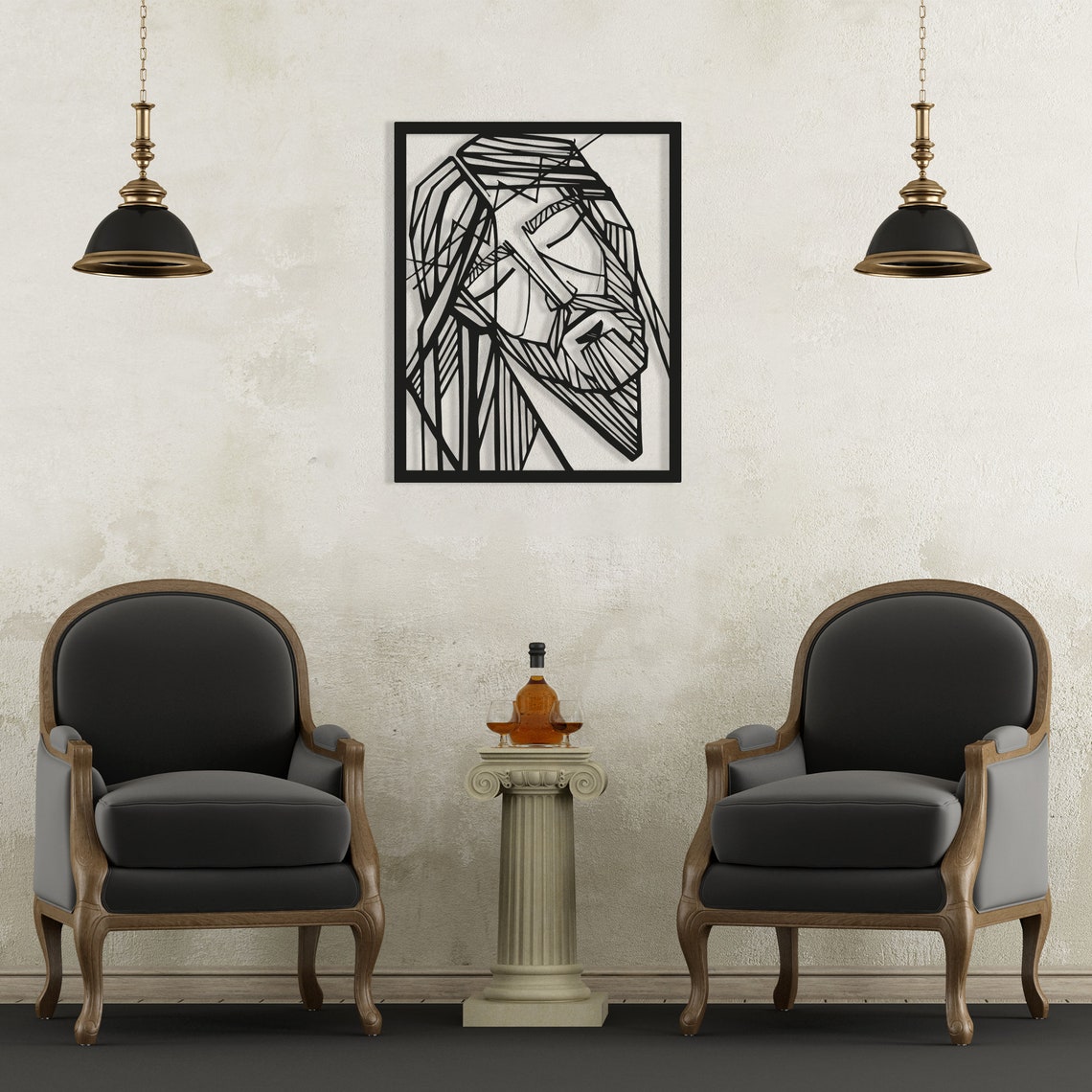 Metal Wall Art of Jesus Christ Face Jesus Metal Wall Hanging Etsy