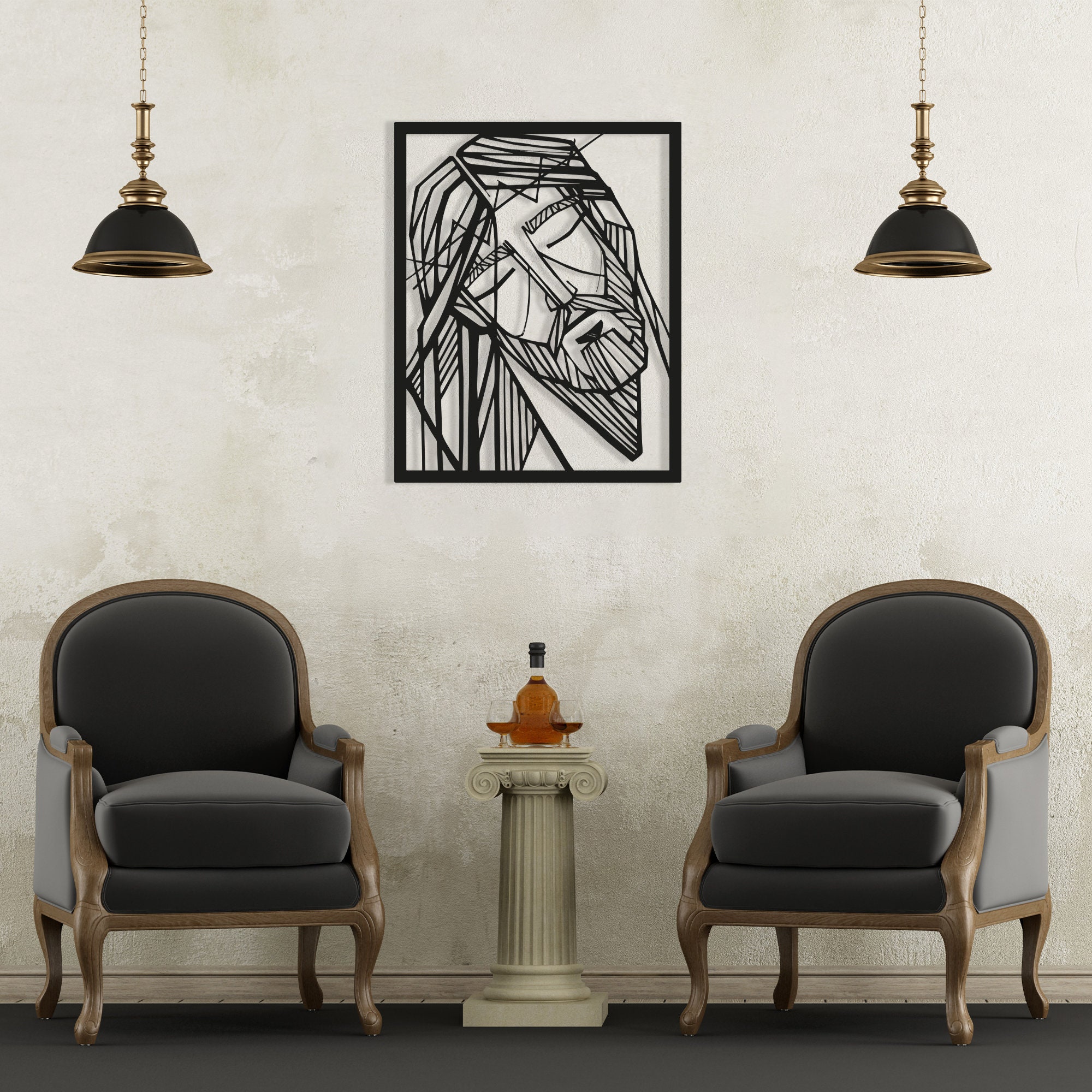 Metal Wall Art of Jesus Christ Face Jesus Metal Wall Hanging Etsy Canada