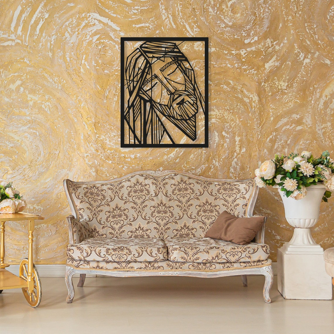 Metal Wall Art of Jesus Christ Face Jesus Metal Wall Hanging Etsy