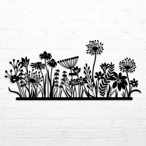 Flores Metal Wall Art Metal Hanging Spring Flower Wall Decor Etsy