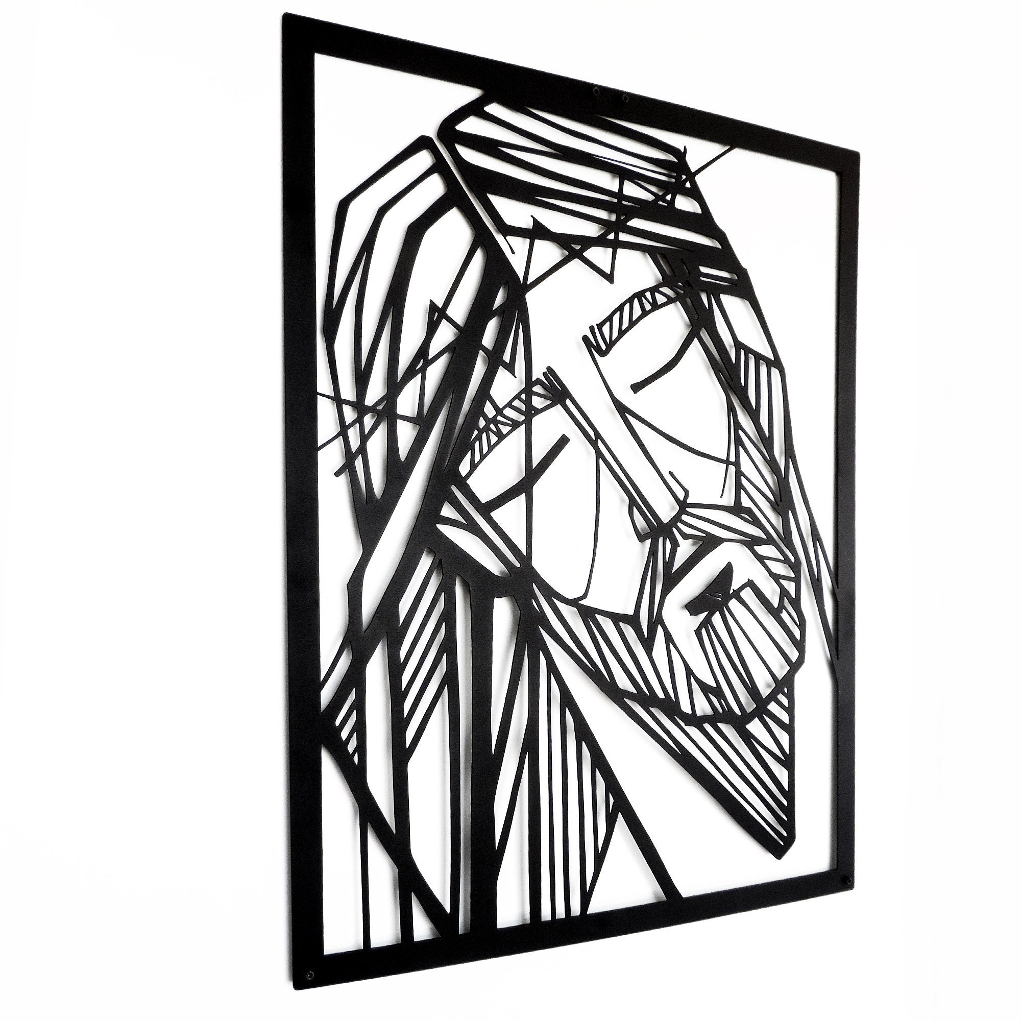 Metal Wall Art of Jesus Christ Face Jesus Metal Wall Hanging Etsy