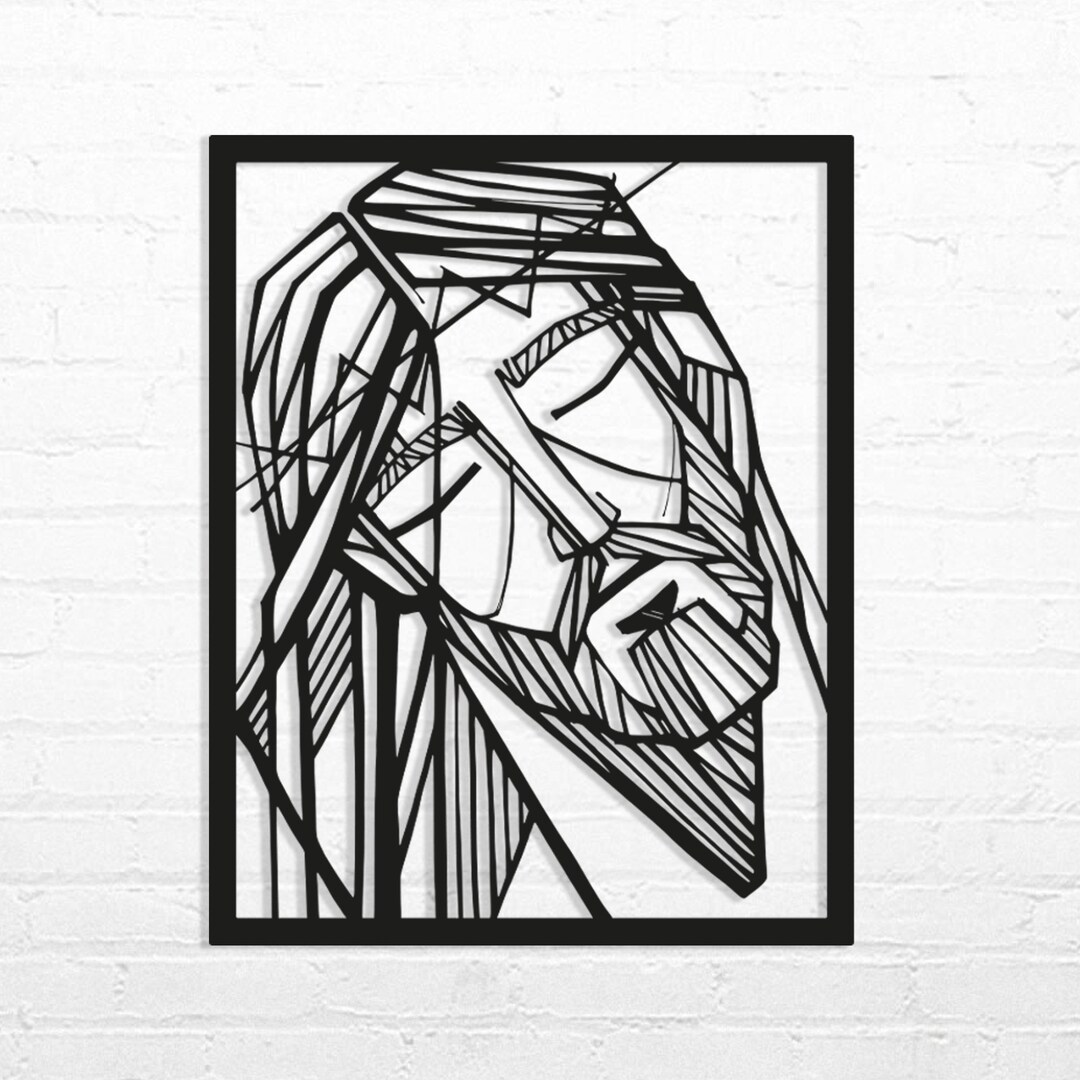 Metal Wall Art of Jesus Christ Face Jesus Metal Wall Hanging Etsy