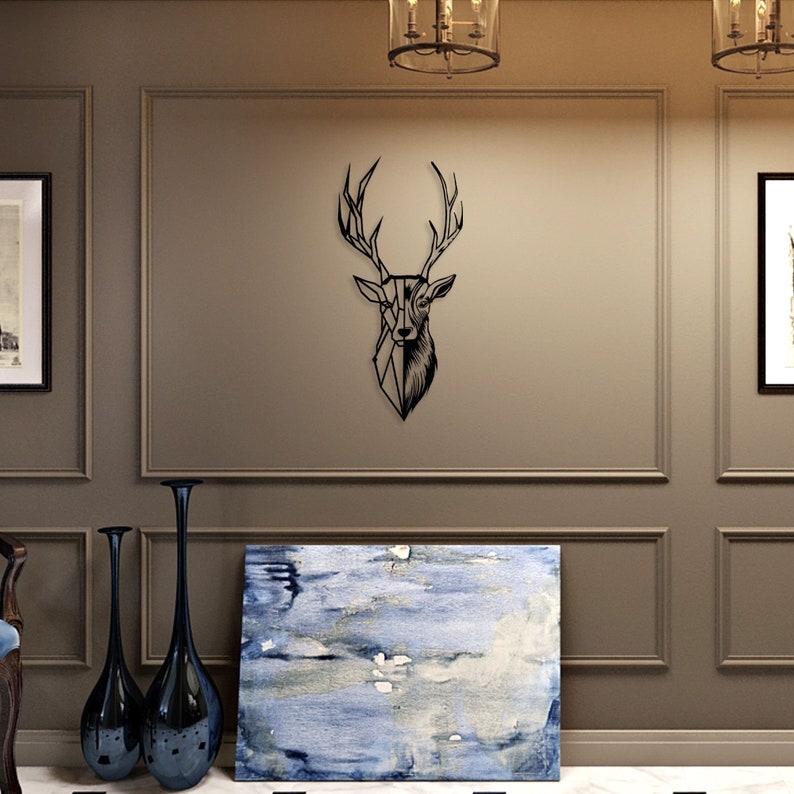 Metal Deer Wall Art Stag Head Wall Art Deer Skull Metal Art Etsy