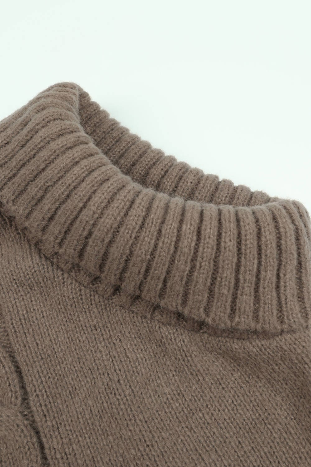 Cable-knit Pompom Trim Turtleneck Poncho - Etsy