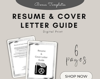 Expertly Crafted Resume and Cover Letter Guide for Job Seekers, Job Application, Career - Bonus Free Templates