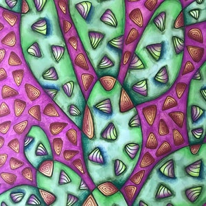 Cactus originale dipinto a mano, acquerelli miscelati con penna e matite acquerellabili - Spedizione gratuita