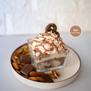 Kerzenherstellung PDF Tutorial - Dessert Kerze Schritt-für-Schritt, Kerzenhalter, Anfänger Dessert Kerze PDF Tutorial - Anleitung zur Kerzenherstellung, DIY.