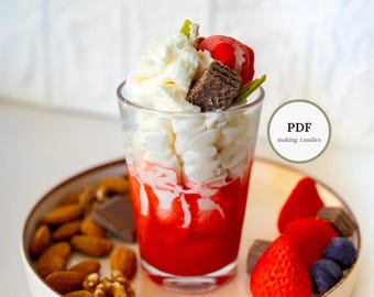 ジェルワックスドリンクキャンドルの作り方（PDF）｜デザートキャンドルの作り方（ステップバイステップ）｜ホイップワックスクリーム＋ワックスデコレーション｜初心者向けガイド。キャンドルDIY。