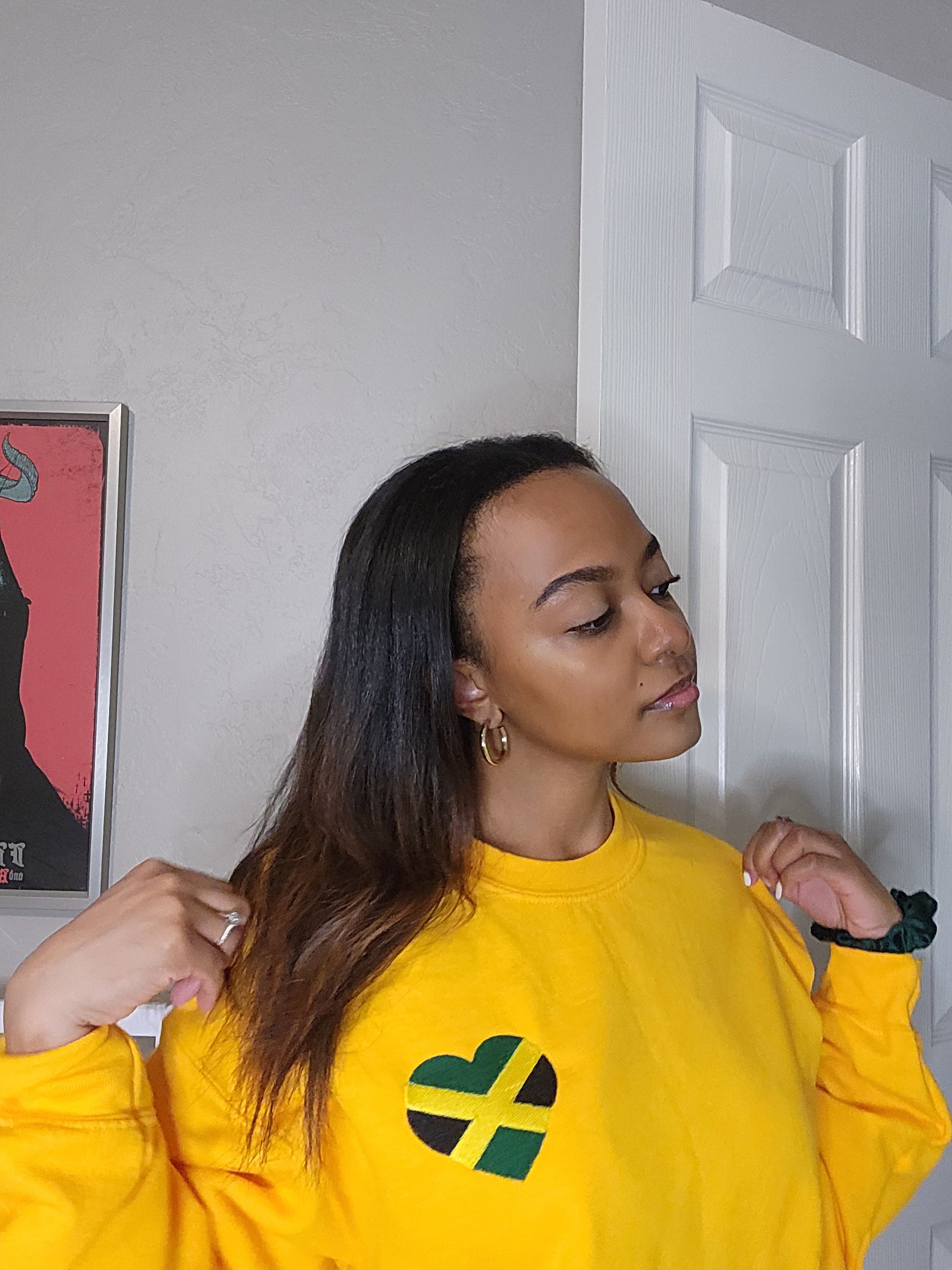 Jamaican Pattern Print Women's Sweatshirt