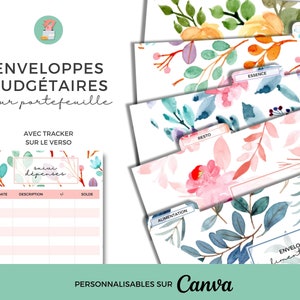 財布用予算封筒 5 枚セット | Canva でカスタマイズ可能 | PDF の即時ダウンロード |印刷してラミネートする