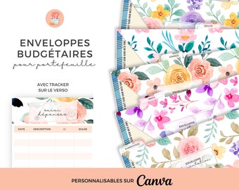 Set de 5 Enveloppes Budgétaires pour Portefeuille Pastel | Personnalisables | Téléchargement Immédiat | A Imprimer et Plastifier